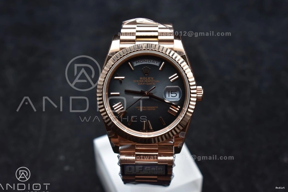 AllSeason on DayDate RG QF Edition Steel 40 V4 Slate 904L Dial Ombre 711 A2836 Best President Weight) (Gain Bracelet 0716